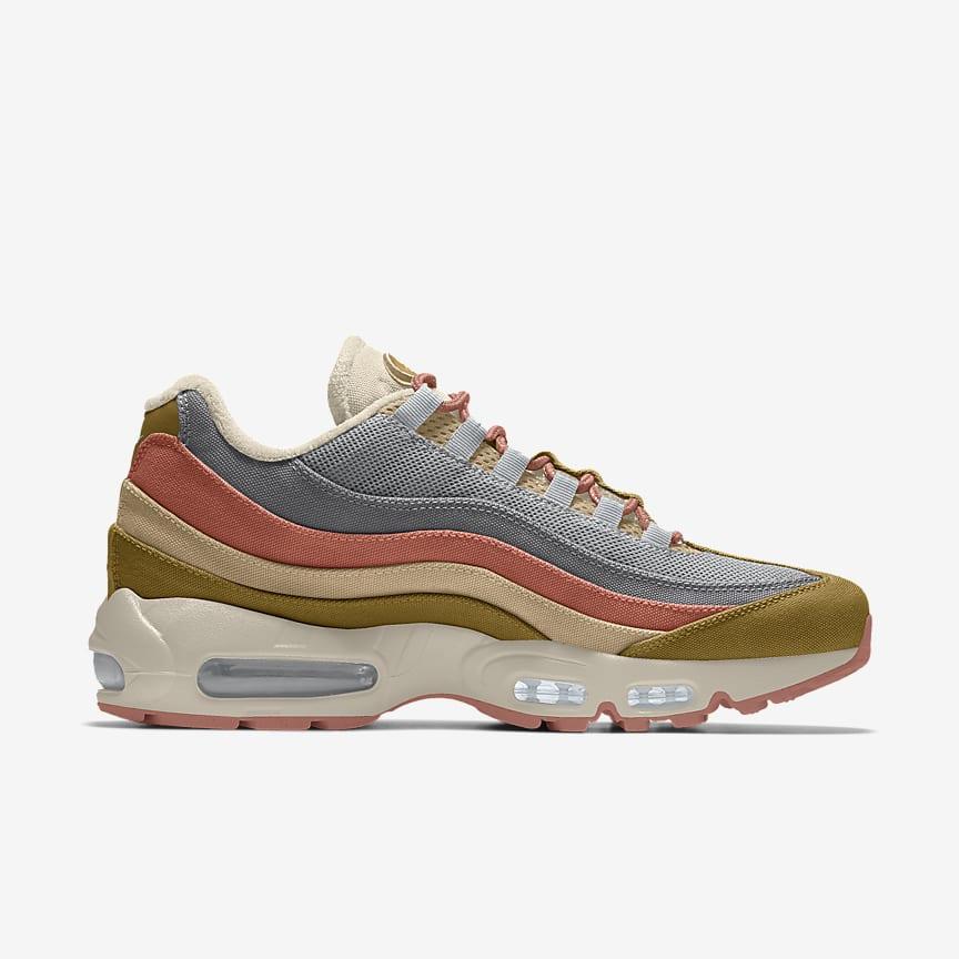 Giày Nike Air Max 95 Unlocked By You Nữ Xám Hồng